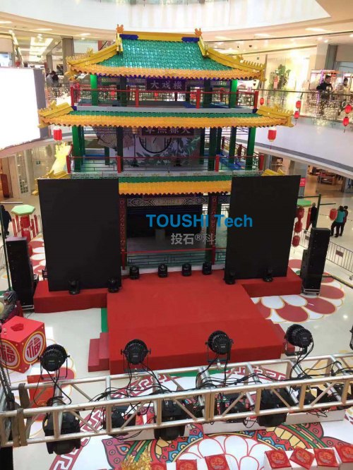 杭州西溪印象城大戲樓體感骨骼識別互動裝置