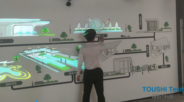 河北保定尚玉園禮苑園林售樓處互動投影墻