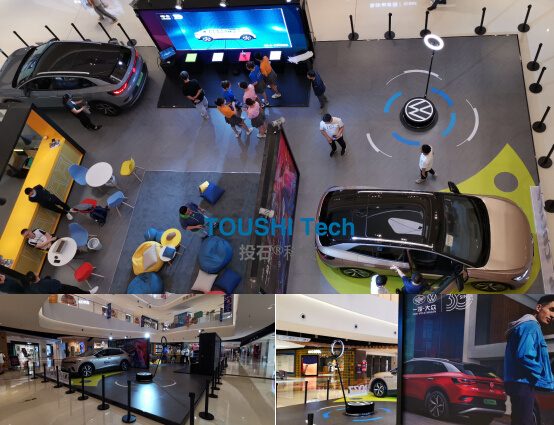 西安大悅城大眾汽車凌空涂鴉、360度旋轉拍照