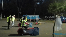 2021深圳大學(xué)城華為開發(fā)者大會腳踏車吹球互動裝置