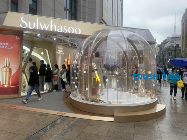 上海sulwhasoo雪花秀自動噴香水機(jī)、自動吹海洋球、燈光聯(lián)動裝置