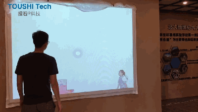 北大新世紀惠州實驗學校互動墻面觸摸布投影裝置