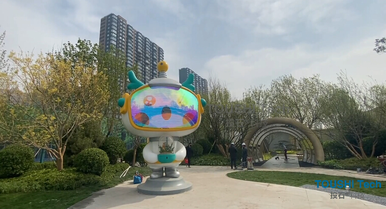 河北石家莊龍湖天璞營銷中心戶外互動雕塑裝置